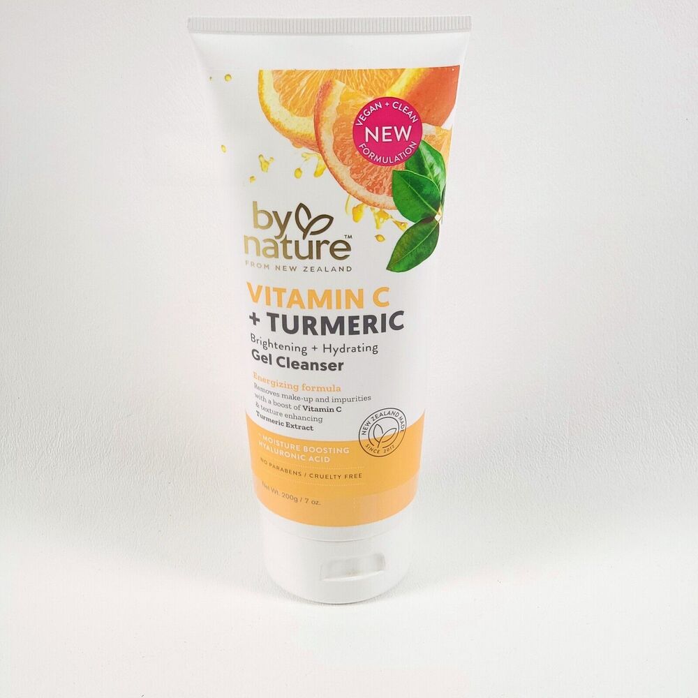 By Nature Brightening Hydrating Gel Cleanser Vitamin C + Turmeric 200g 7oz 11/26